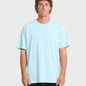 Essential Wave Washed Premium Short Sleeve Pocket Tee - Coastal Blue