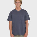 Essential Wave Washed Premium Short Sleeve Pocket Tee - Graystone