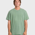 Essential Wave Washed Premium Short Sleeve Pocket Tee - Hedge Green