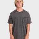 Essential Wave Washed Premium Short Sleeve Pocket Tee - Raven