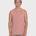 Essential Pocket Wave Washed Premium Tank Top - Ash Rose