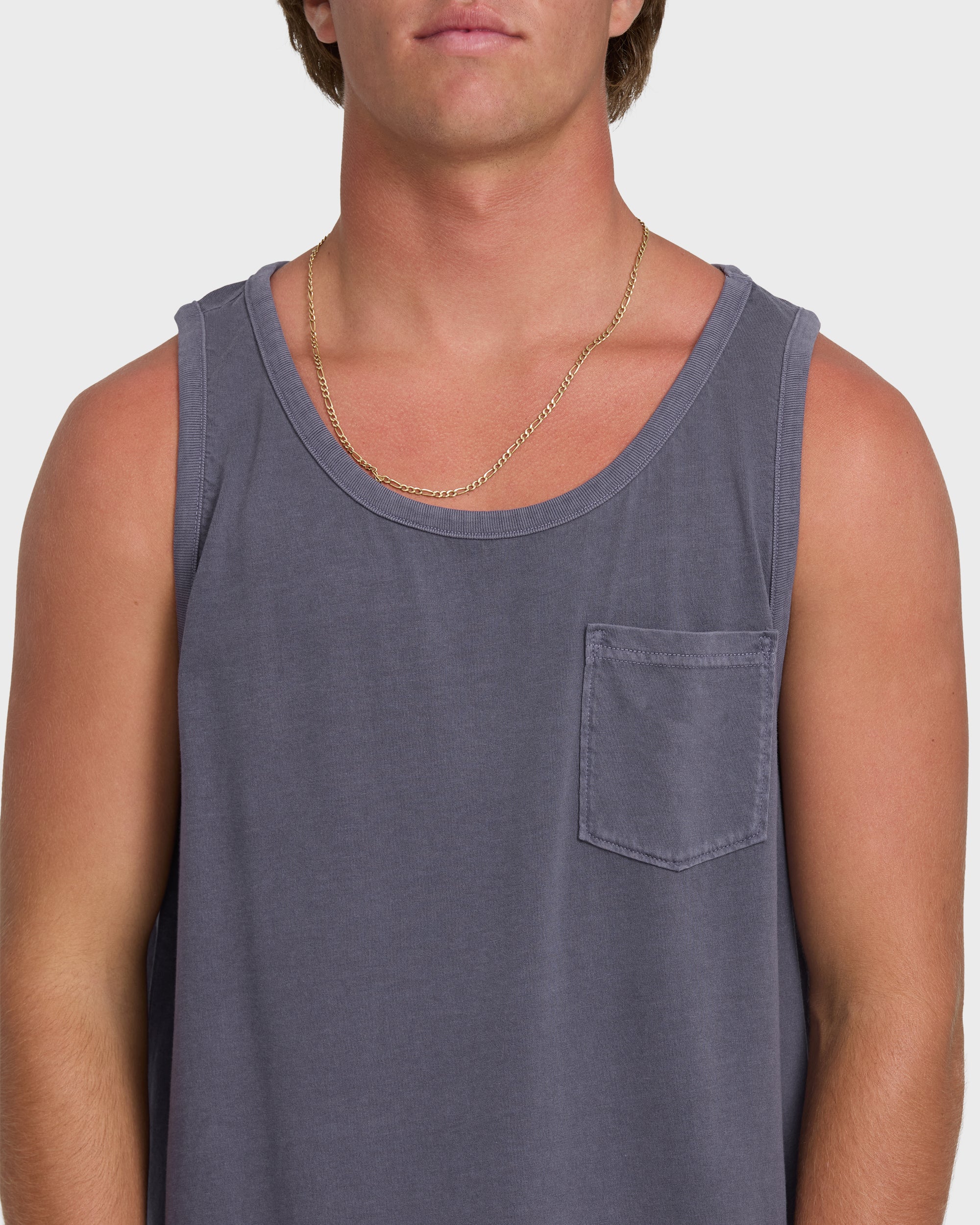 Essential Pocket Wave Washed Premium Tank Top - Graystone | Billabong