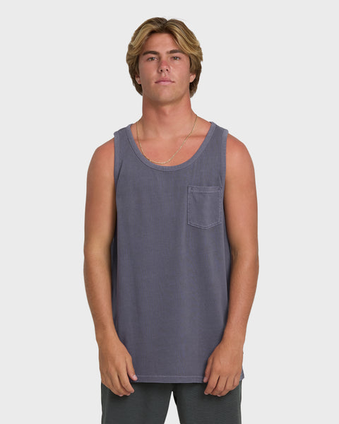 Essential Pocket Wave Washed Premium Tank Top - Graystone | Billabong