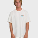 Loner Wave Washed Premium Short Sleeve Knit T-Shirt - Off White