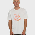 Stack Wave Washed Premium Short Sleeve Knit T-Shirt - Off White