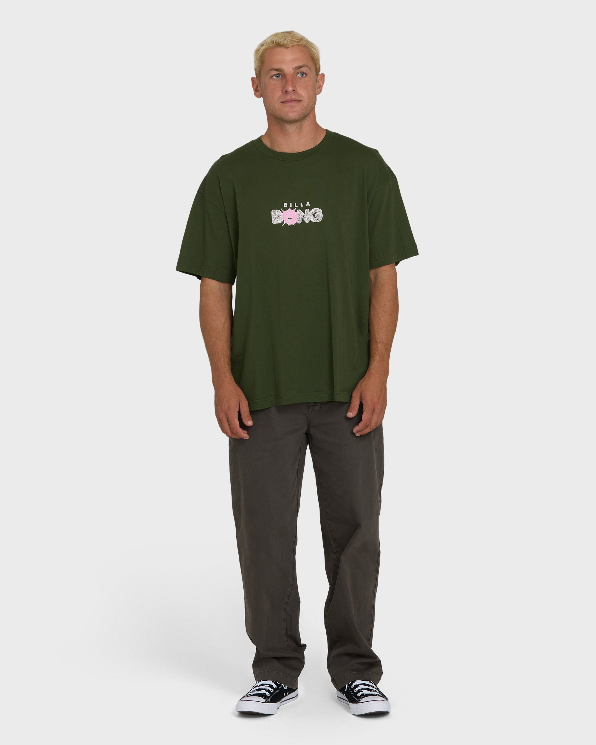 BILLABONG シーガル オリーブグリーン Shine OG Short Sleeve Cotton T-Shirt - Rifle Green | Billabong