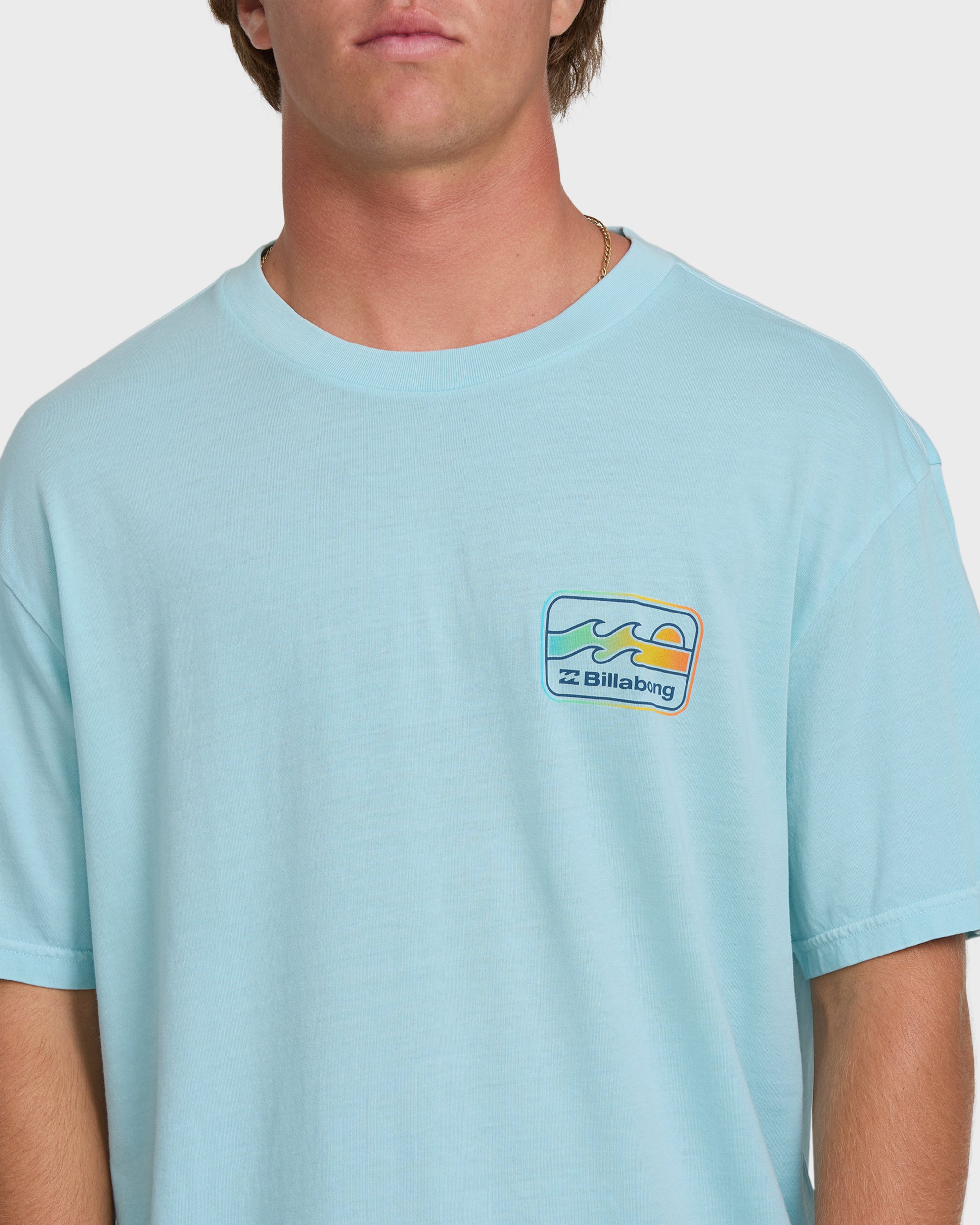 Runner Wave Washed Premium Short Sleeve Cotton T-Shirt - Coastal