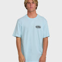 Nanda Ormond Burleigh Heads Premium Short Sleeve Cotton T-Shirt - Coastal Blue