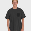 Brunswick Garage Short Sleeve Knit T-Shirt - Washed Black