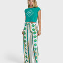Coastal Crush Elastic Waist Pants - Salt Crystal