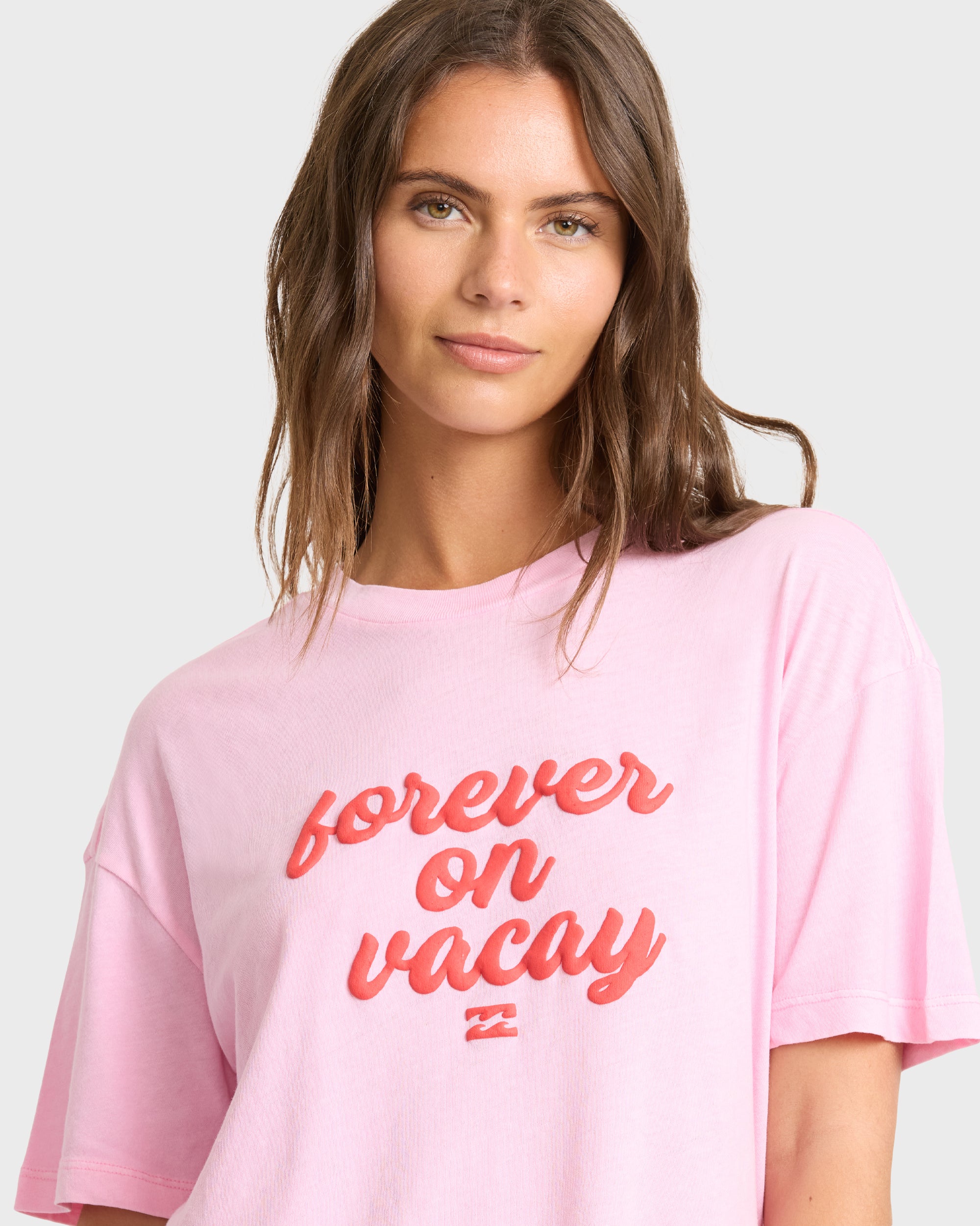 Vacay Forever Short Sleeve Knit T-Shirt - Prism Pink | Billabong
