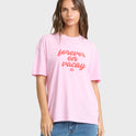 Vacay Forever Short Sleeve Knit T-Shirt - Prism Pink