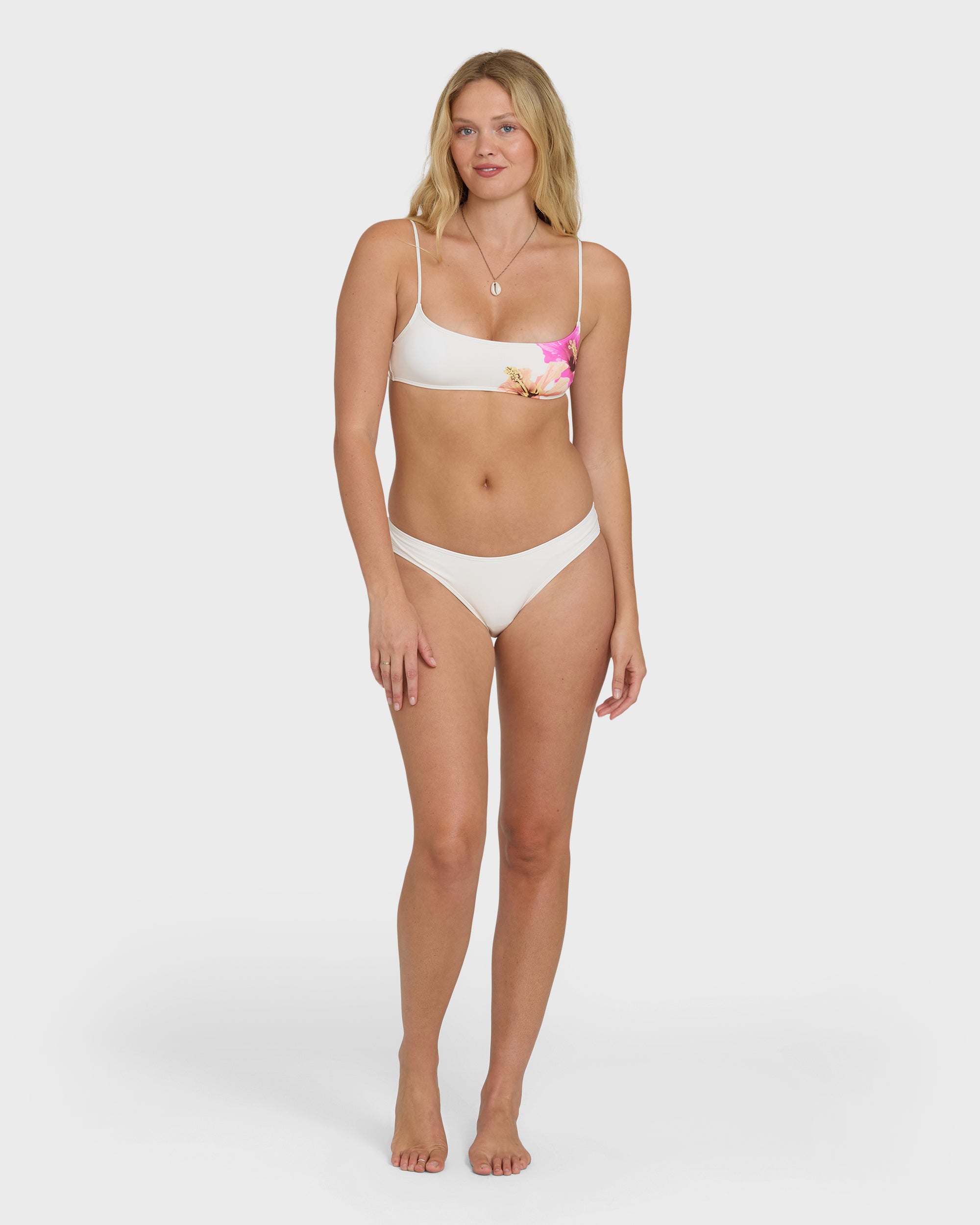 Sunny Shore Jaclyn Crop Bralette Bikini Top - Salt Crystal | Billabong
