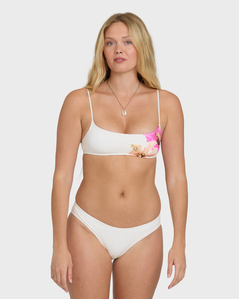 Sunny Shore Jaclyn Crop Bralette Bikini Top - Salt Crystal | Billabong