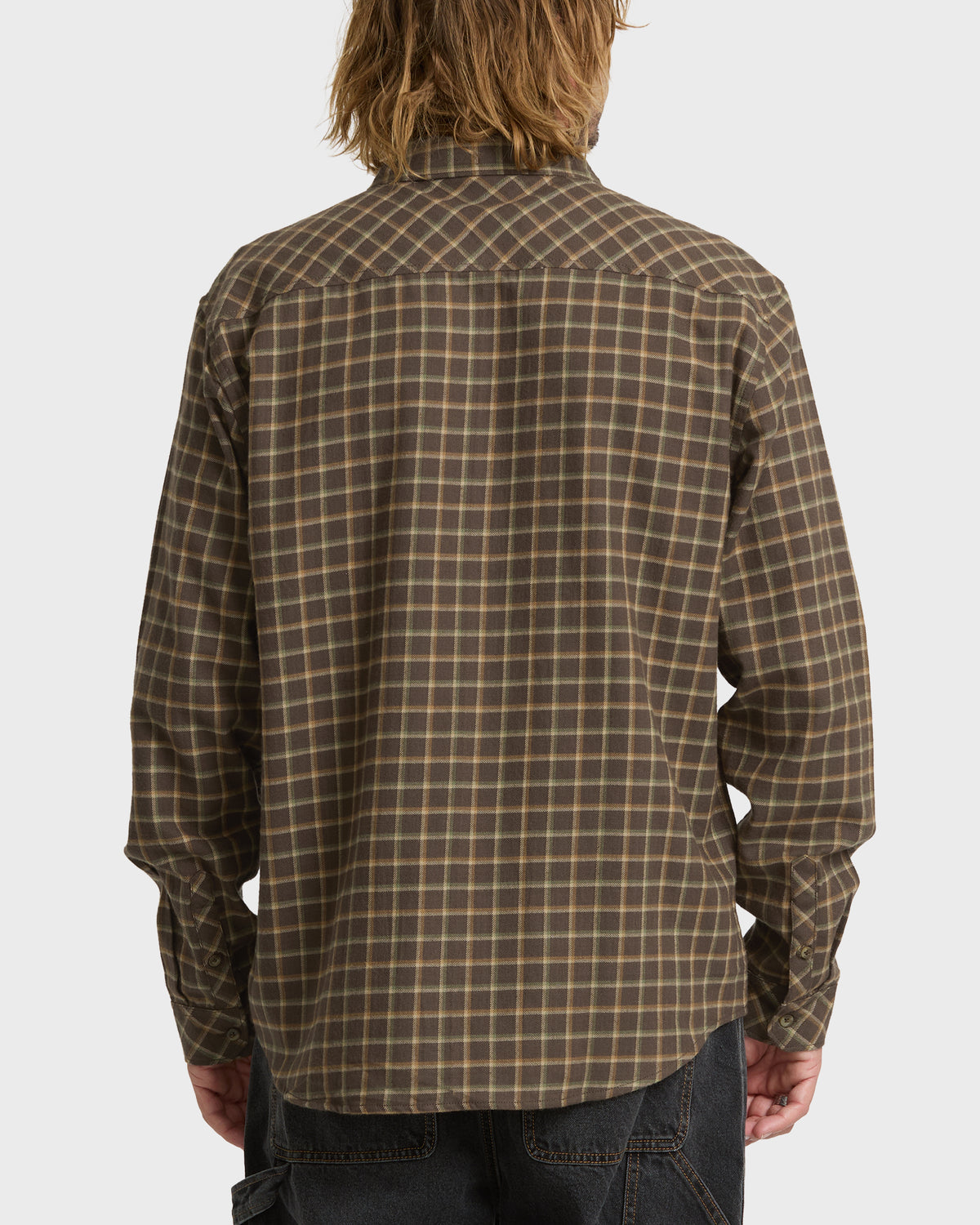 
Coastline Long Sleeve Flannel Shirt - Dark Earth