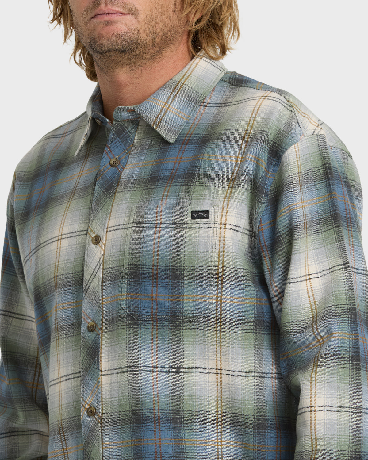 
Coastline Long Sleeve Flannel Shirt - Sea Spray