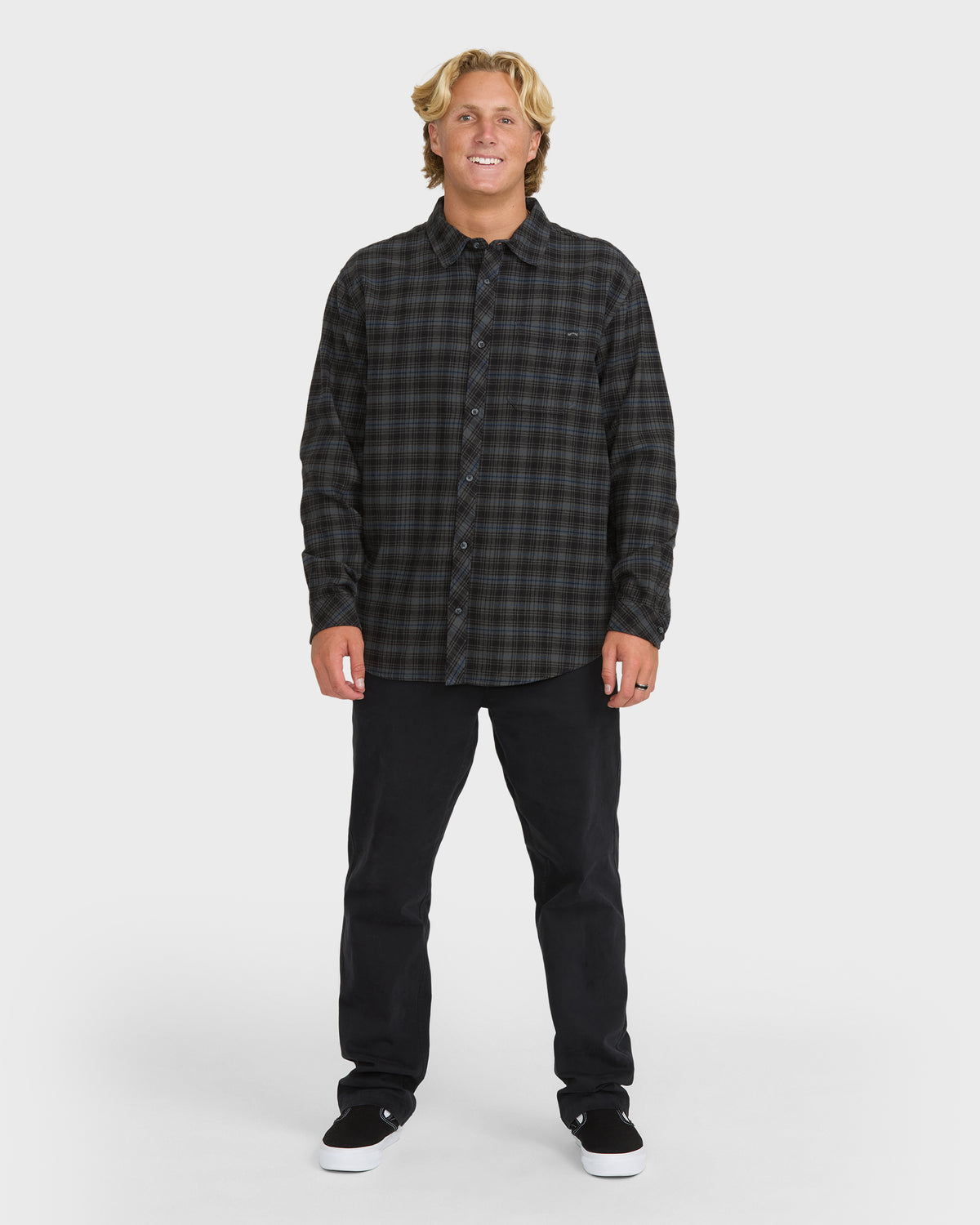 
Coastline Long Sleeve Flannel Shirt - Raven