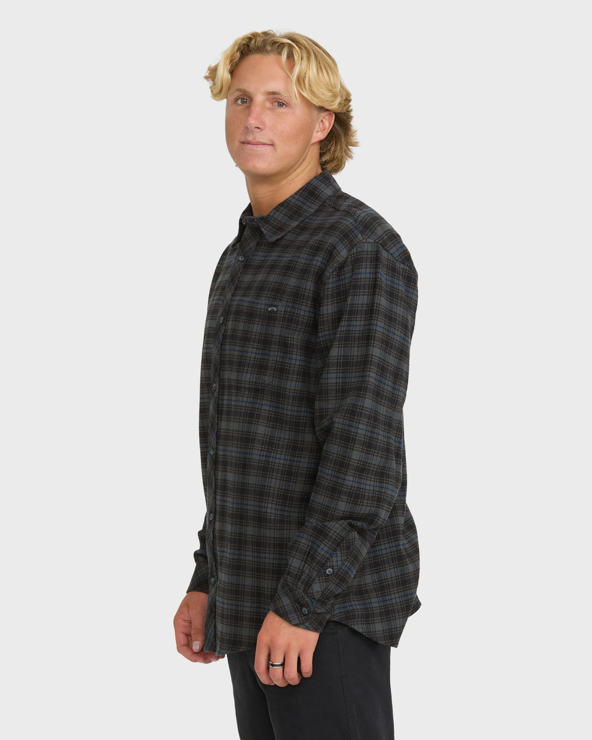 
Coastline Long Sleeve Flannel Shirt - Raven