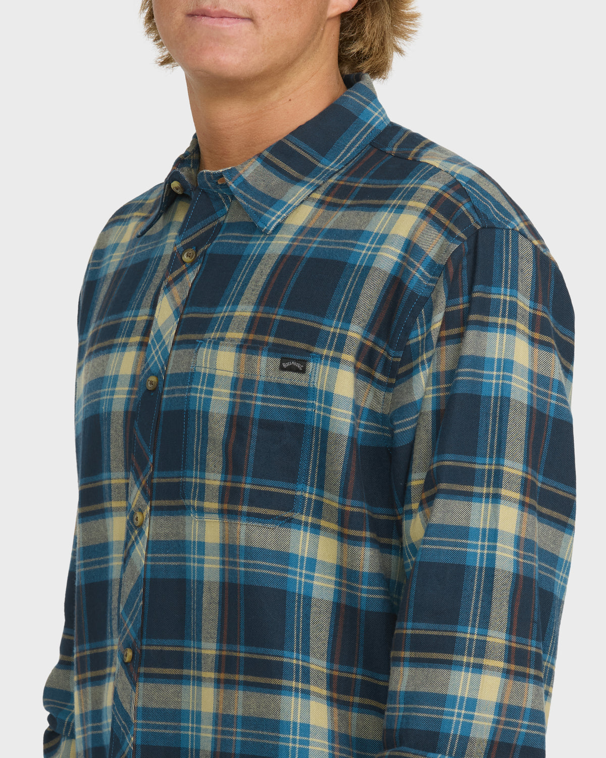 
Coastline Long Sleeve Flannel Shirt - True Navy