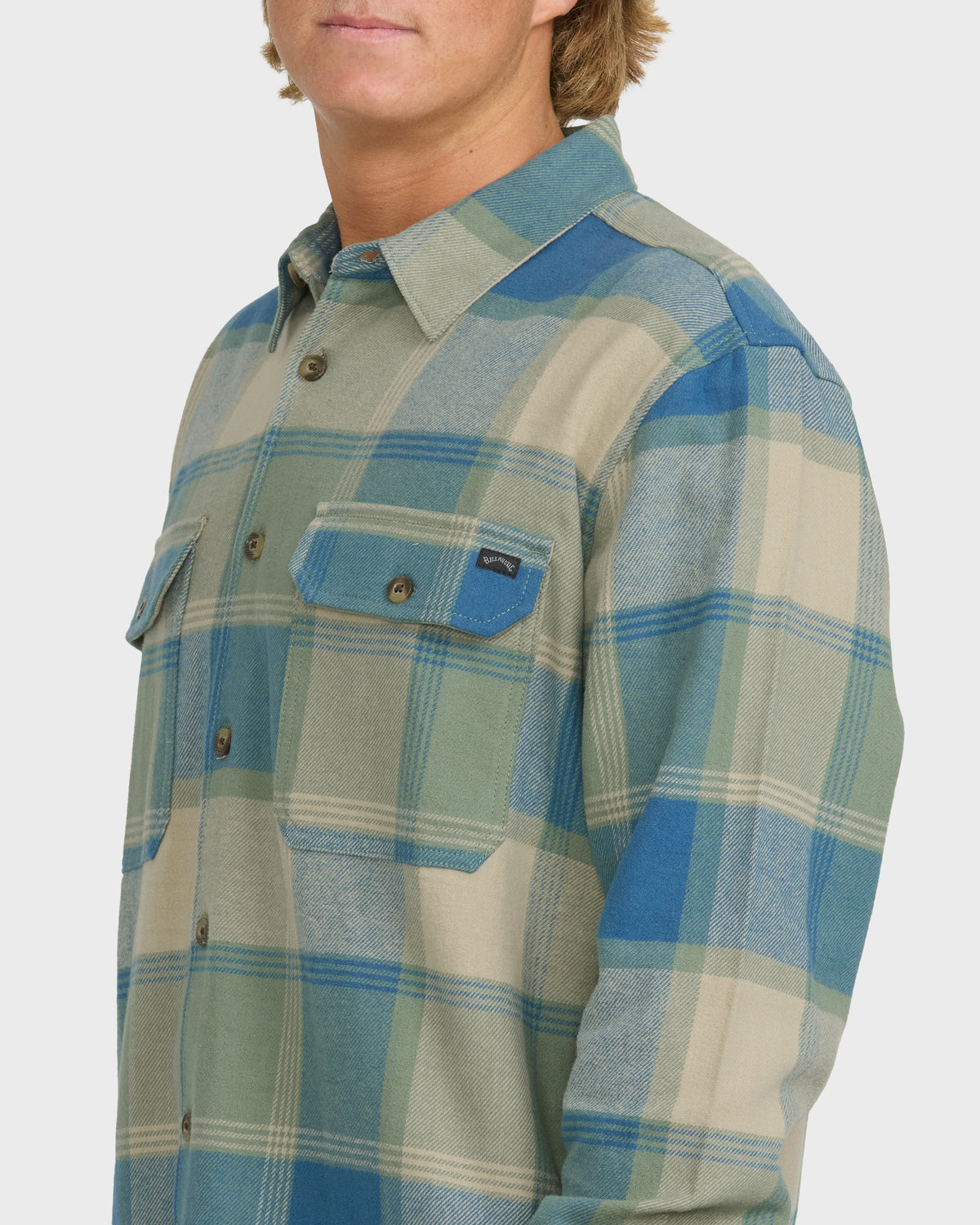 
Offshore Long Sleeve Cotton Flannel Shirt - Real Teal