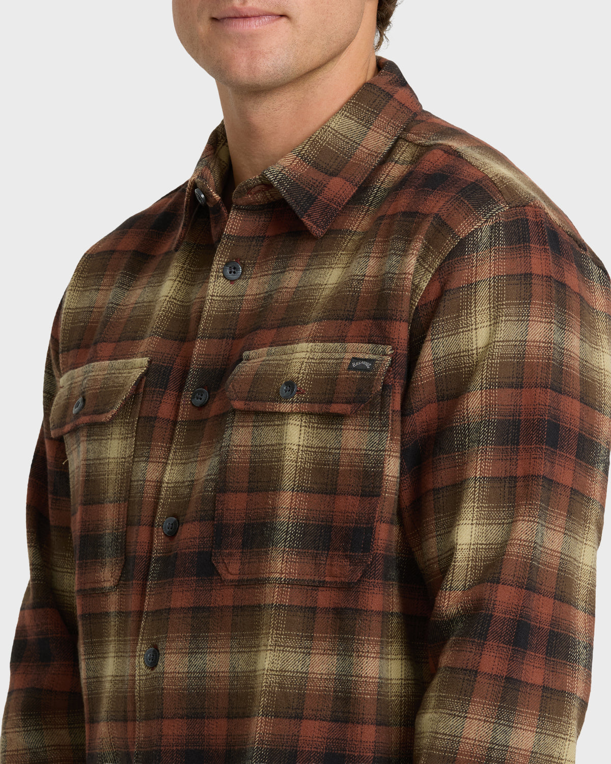 
Offshore Long Sleeve Cotton Flannel Shirt - Tortoise Shell