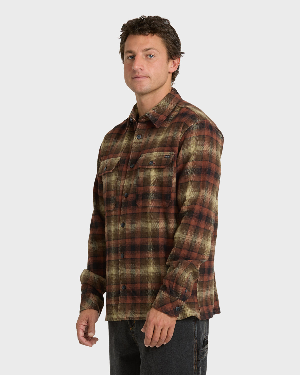 
Offshore Long Sleeve Cotton Flannel Shirt - Tortoise Shell