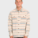 Offshore Jacquard Long Sleeve Flannel Shirt - Sand Khaki