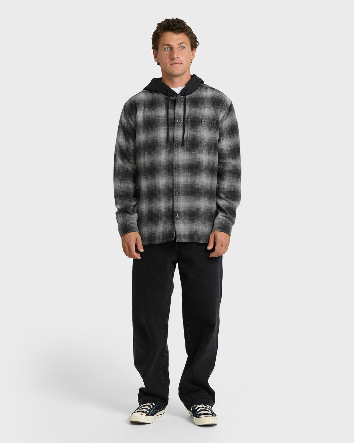 
Baja Long Sleeve Flannel Shirt - Raven