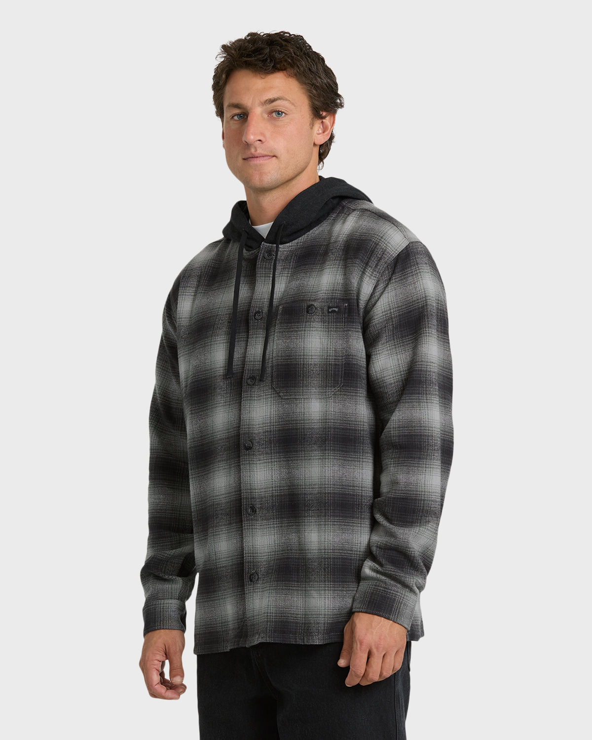 
Baja Long Sleeve Flannel Shirt - Raven