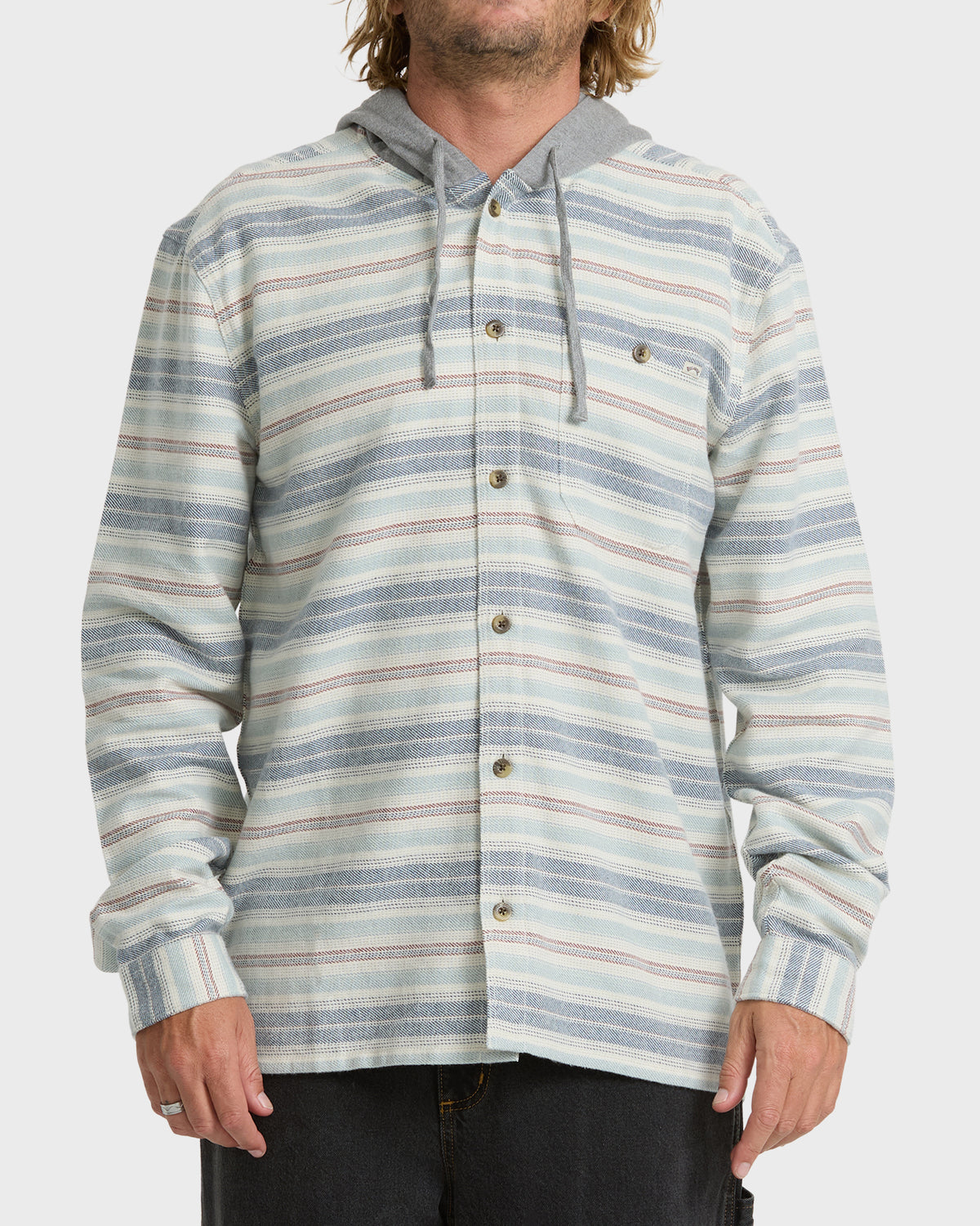 
Baja Long Sleeve Flannel Shirt - Sand Khaki