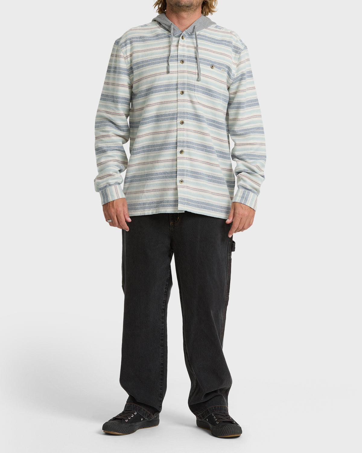 
Baja Long Sleeve Flannel Shirt - Sand Khaki