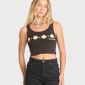 Into The Sea Tank Top - Off Black