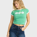 Love And Sun Short Sleeve Knit T-Shirt - Field Green