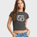 Suns Up Now Short Sleeve Cotton T-Shirt - Off Black