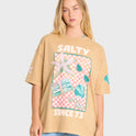 Salty Since Short Sleeve Cotton Graphic T-Shirt - Curry