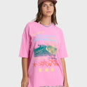 Distant Stars Short Sleeve Cotton T-Shirt - Party Pink
