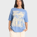 Across Skies Short Sleeve Cotton T-Shirt - Blue Horizon