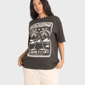 Tropical Filmore Short Sleeve Knit Graphic T-Shirt - Off Black