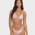 Daisy Chain Multi Triangle Bikini Top - Pale Peach