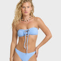 Rising Tide Drew Bandeau Bikini Top - Blue Bell