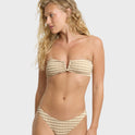 Wavey Daze V Bandeau Bikini Top - Cobblestone