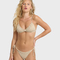 Wavey Daze Teagan Bralette Bikini Top - Cobblestone
