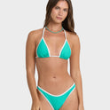 Tanlines Bound Remi Triangle Bikini Top - Paradise Green