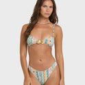 Tide Pool Michelle Bandeau Bikini Top - Light Blue Multi