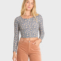 Reese Long Sleeve Thermal Shirt - Blue Smoke