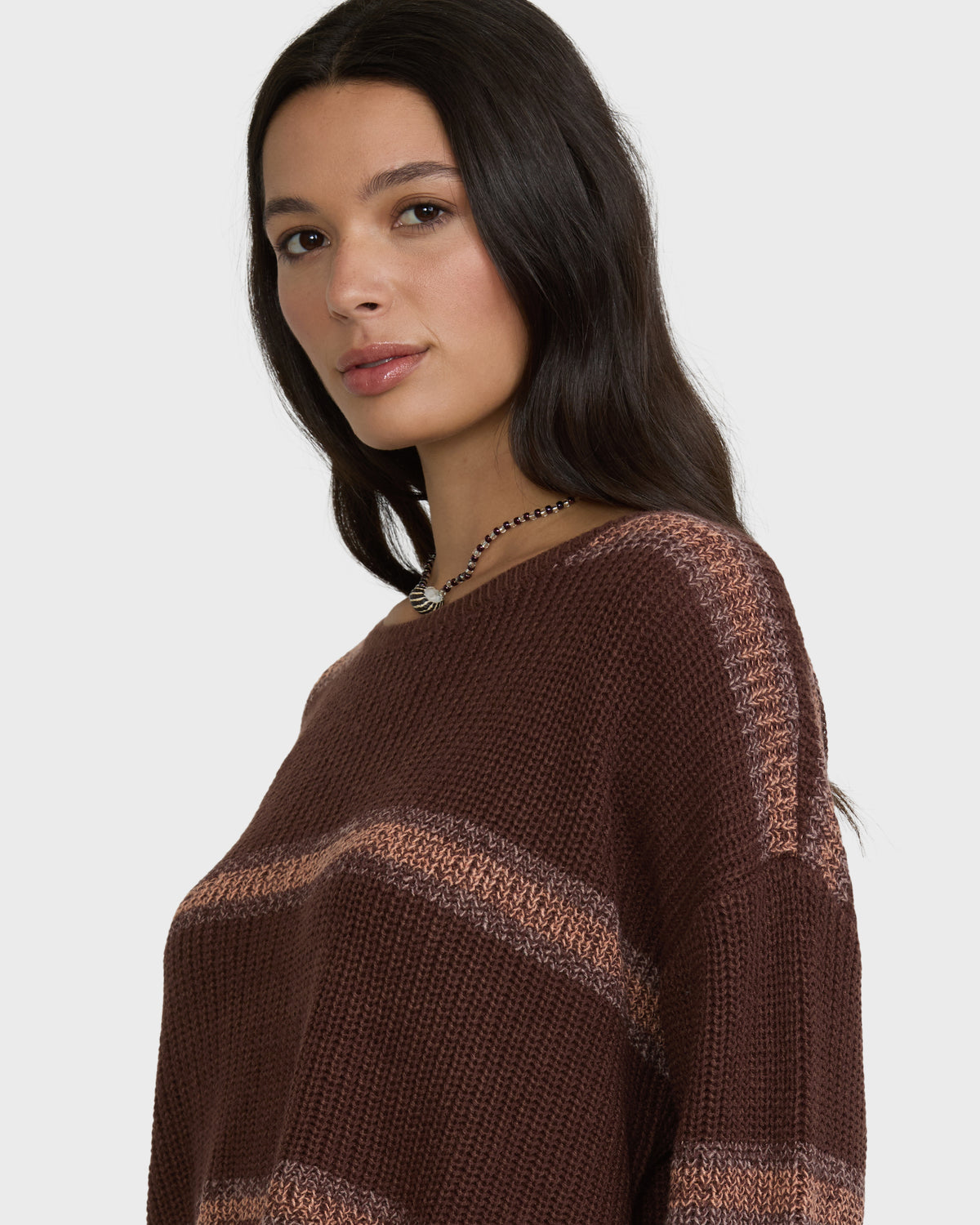 
Lit Light Crewneck Sweater - Brown Multi