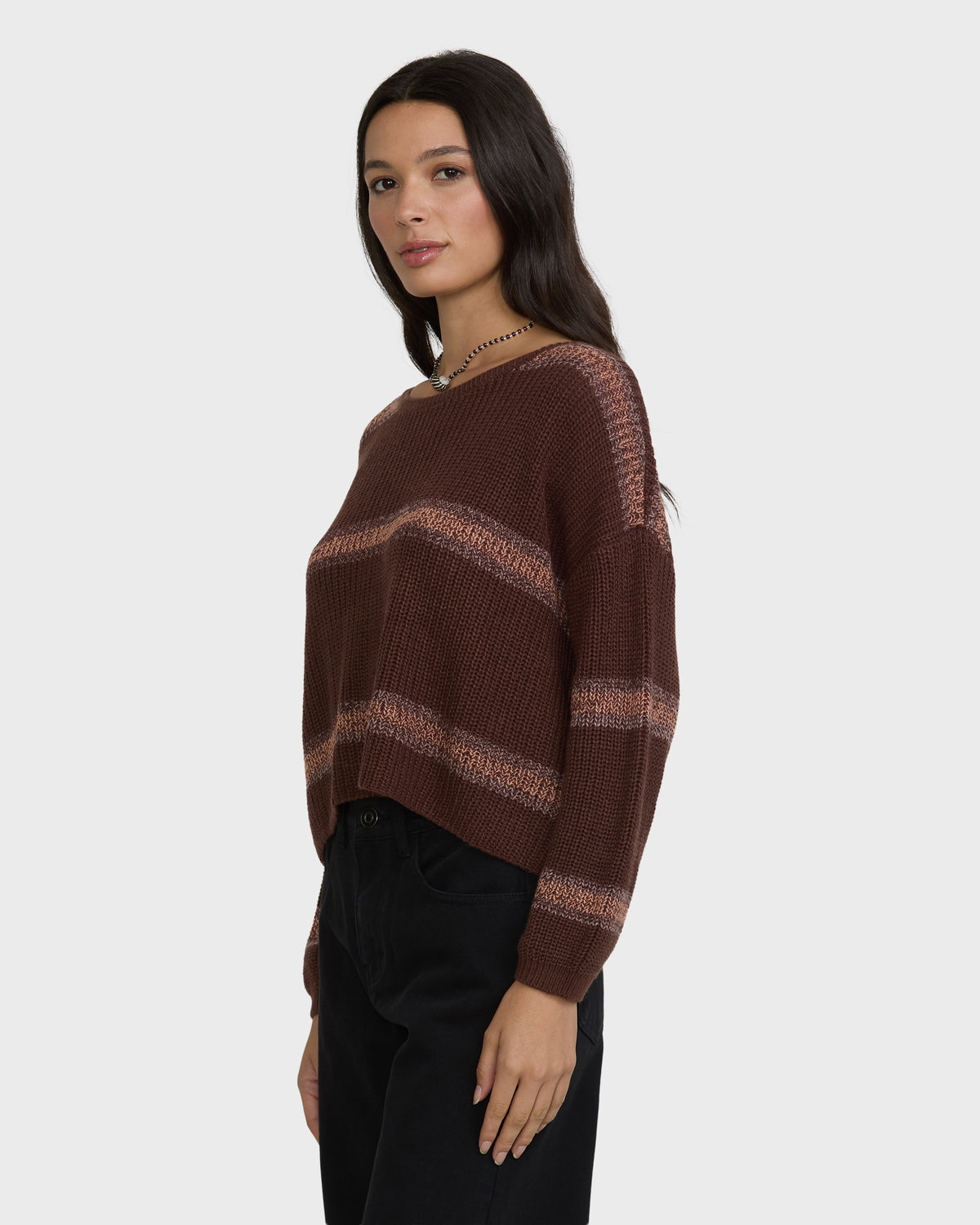
Lit Light Crewneck Sweater - Brown Multi