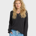 Dallas V-Neck Sweater - Black Sands