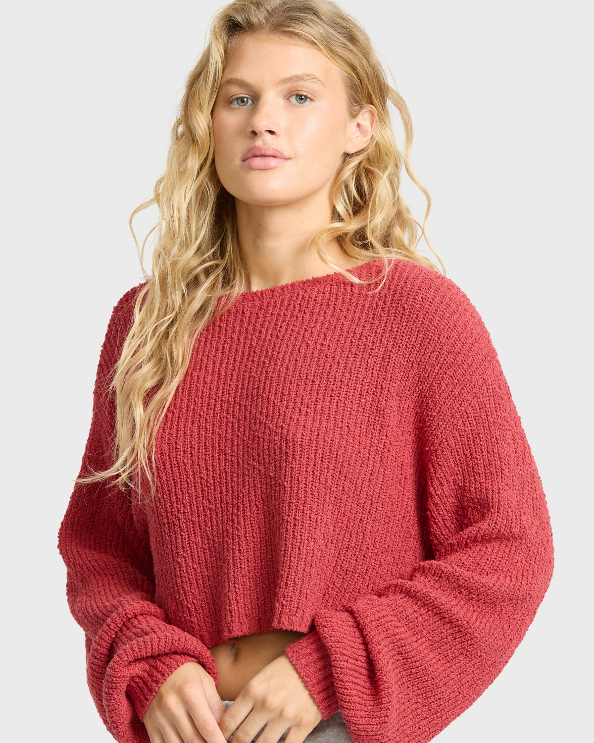 
Open Air Crewneck Sweater - Mineral Red