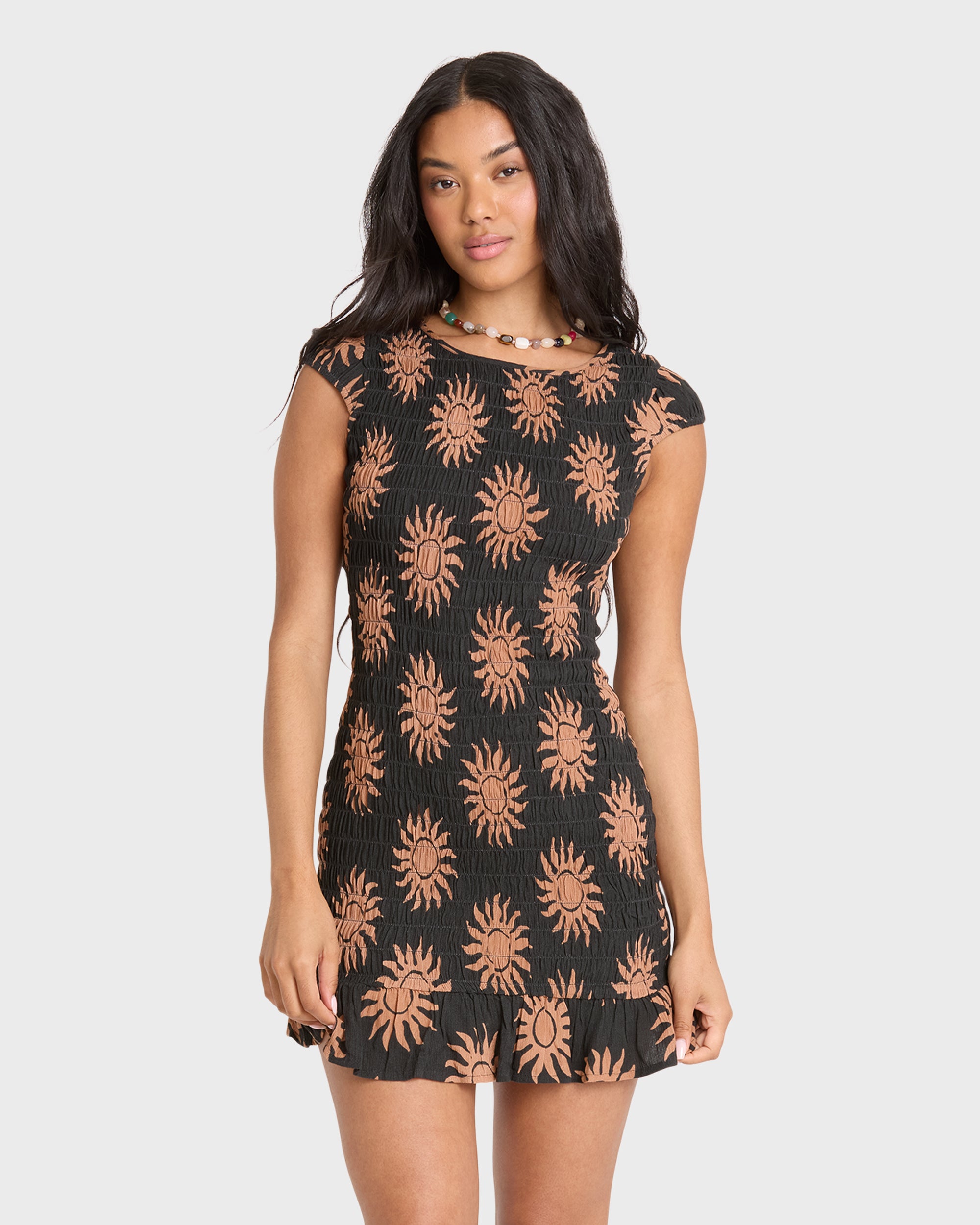 women's short dresses PRETTYGARDEN Sleeve Mini Dress Summer V Neck Hollow Out Designed for women 59 to 66 Women's Mini Dresses & Short